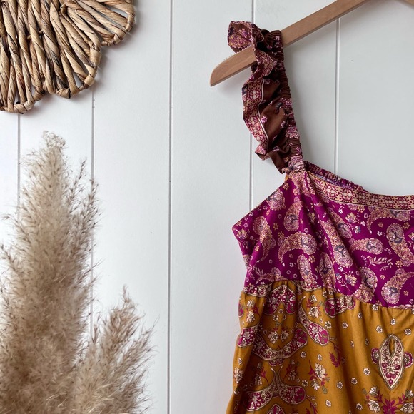 Free People Orange and Purple Jumpsuit - Picture 6 of 9